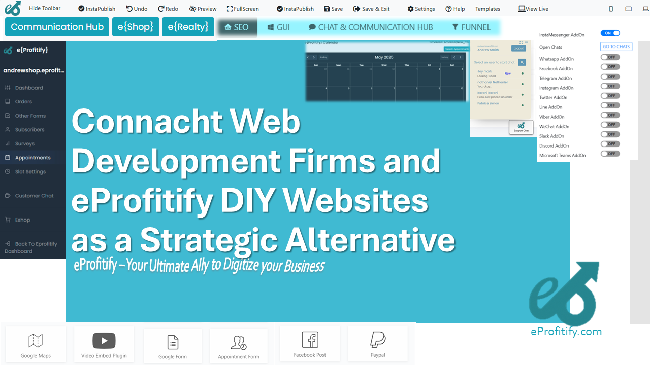 Connacht Web Development Firms and eProfitify DIY Websites as a Strategic Alternative